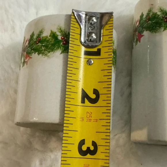 Vintage Ceramic Holly & Ivy Berry Candle Holders Original 90’s Christmas Decor - Picture 12 of 14